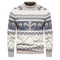 Herren Strickpullover mit modernem Zopfmuster und hohem Kragen