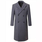 Herren eleganter Doppelt-Front-Mantel aus hochwertigem Material R&B