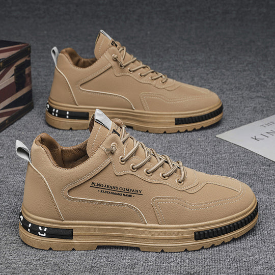 Herren Modische Leder Sneakers mit atmungsaktiver Konstruktion R&B