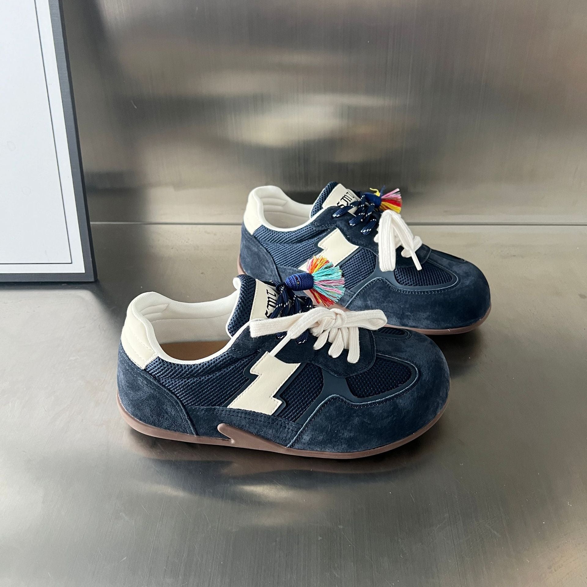 Damen Sportliche Freizeitsneakers mit farbigen Akzenten und atmungsaktiven Einsätzen R&B