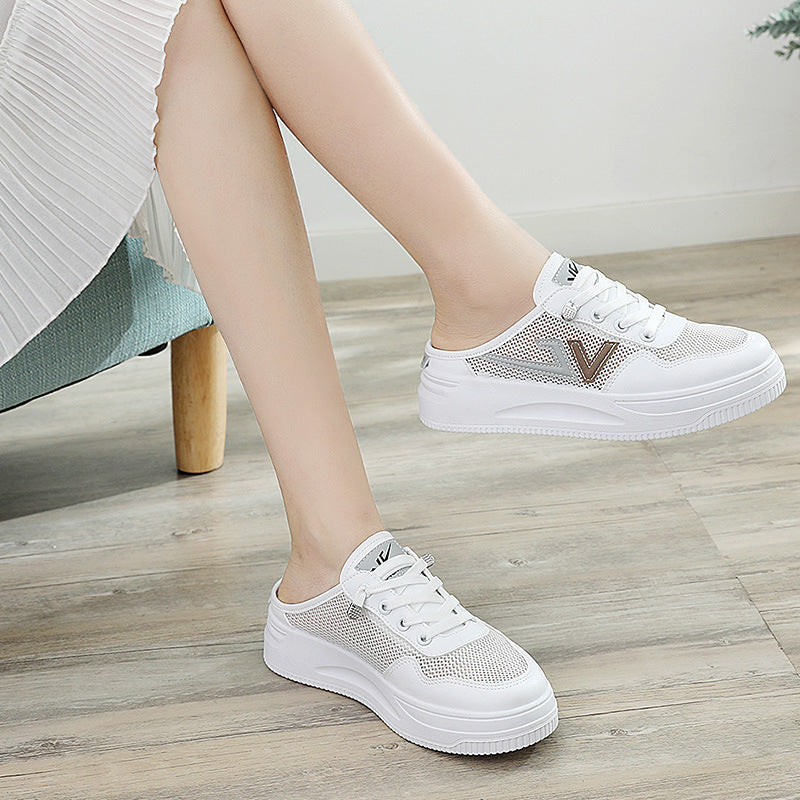 Damen atmungsaktive Slip-On Sneakers mit bequemer Dämpfung R&B