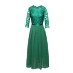 Damen Elegantes Maxikleid mit spitzen Ärmeln und feiner Chiffon-Optik R&B