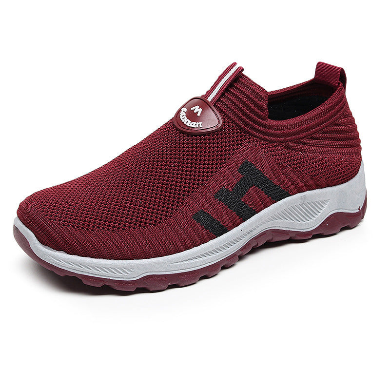 Damen Sportliche Slip-On Sneakers mit atmungsaktiver Oberflächenstruktur R&B