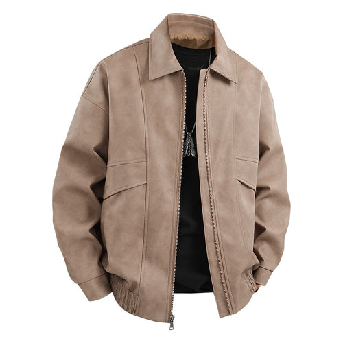 Herren Übergangsjacke im lässigen Vintage-Stil mit seitlichen Eingrifftaschen und elastischen Bündchen R&B