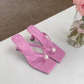 Damen elegante Slingback-Sandalen mit glamouröser Perlenapplikation EB