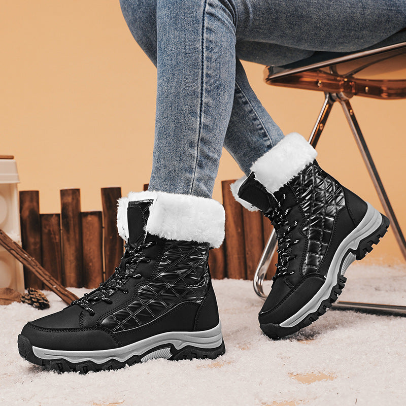 Damen Gefütterte Winterstiefel mit rutschfester Sohle und isolierendem Kunstfell R&B