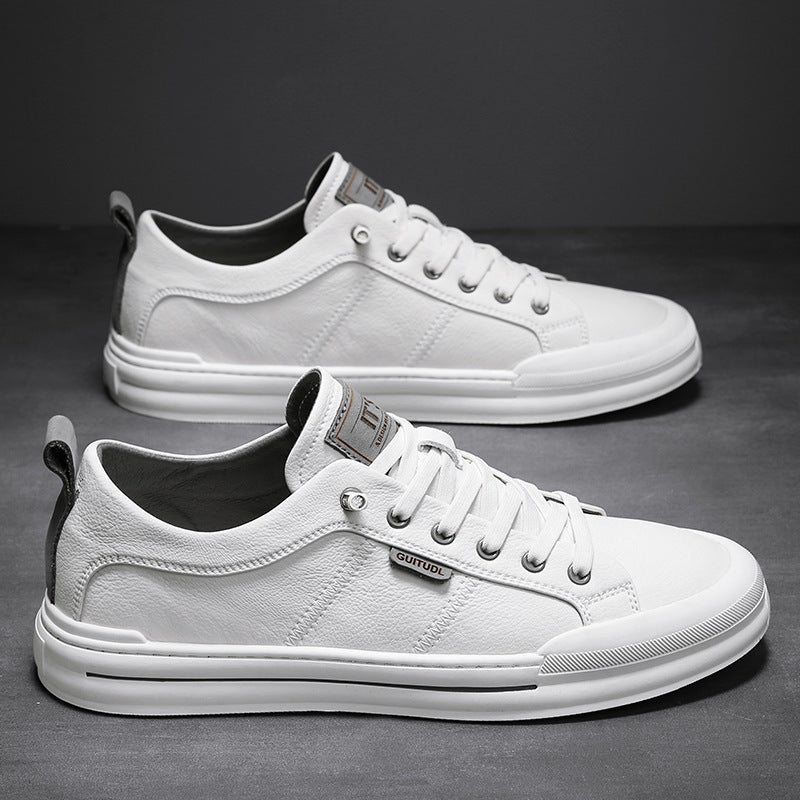 Damen Sneaker mit robustem Lederobermaterial und flexibler Laufsohle