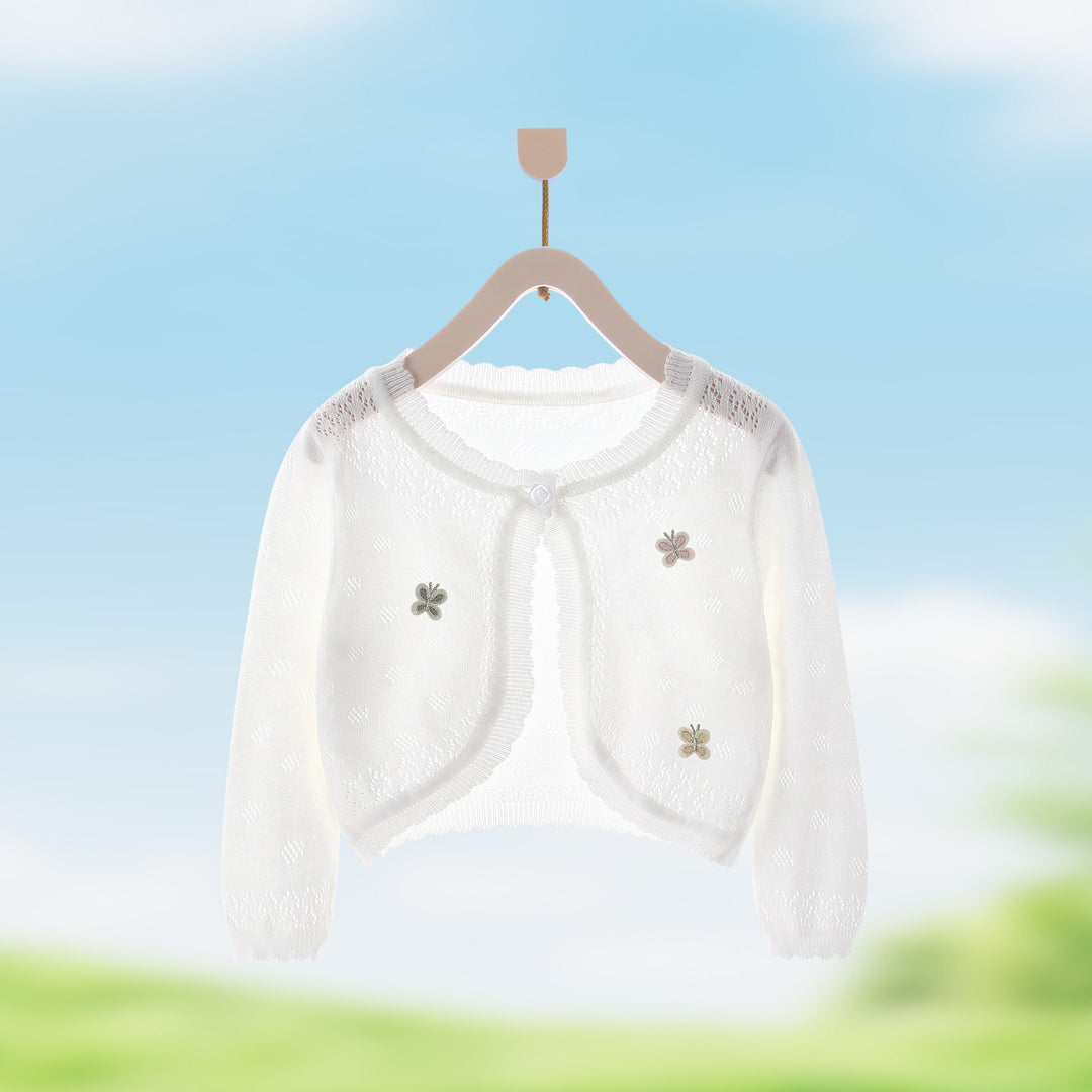 Mädchen's nan zarte Spitzenstrick kurzer Bolero-Cardigan R&B