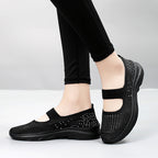 Damen bequeme Slip-On Sneakers mit gepolstertem Riemen R&B