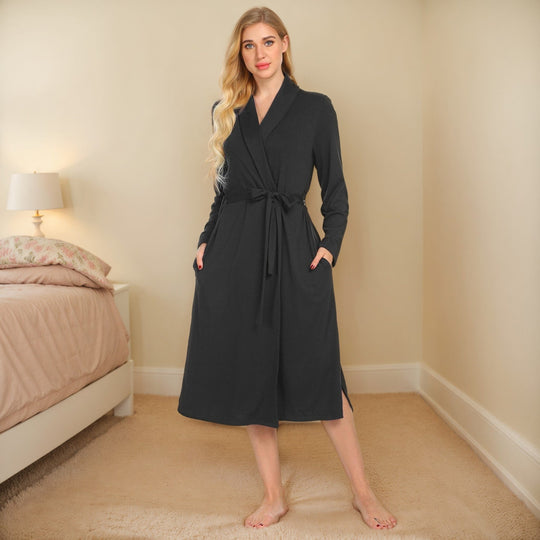 Damen Bademantel Aus Weichem, Atmungsaktivem Material R&B
