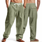 Herren bequeme Freizeithose mit elastischem Bund und seitlichen Taschen R&B
