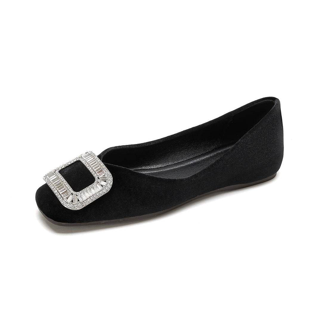 Damen elegante Ballerinas mit luxuriöser Schnallenapplikation R&B