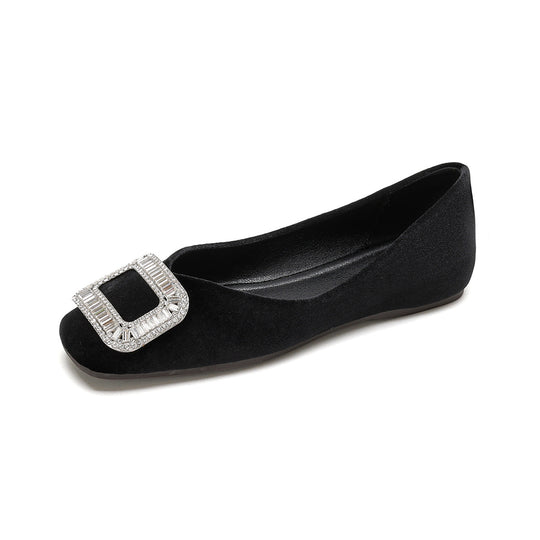 Damen elegante Ballerinas mit luxuriöser Schnallenapplikation R&B