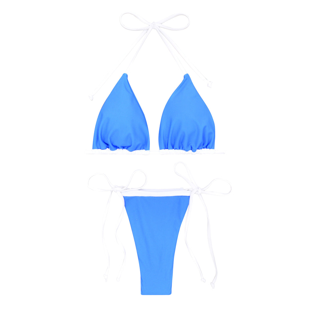Damen Triangel-Bikini mit verstellbaren Trägern und raffinierten Rüschendetails R&B