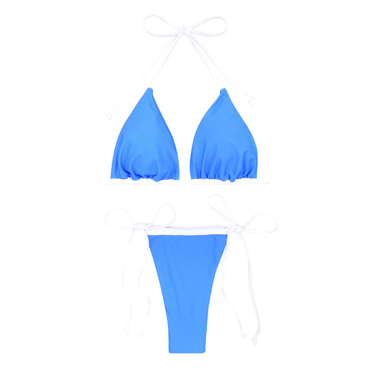 Damen Triangel-Bikini mit verstellbaren Trägern und raffinierten Rüschendetails R&B