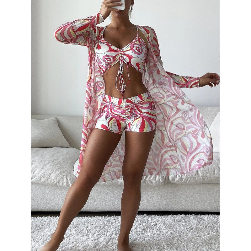 Damen Bikiniset mit lässigem Strandcover R&B