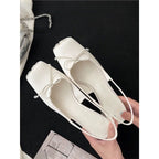 Damen Slingback Ballerinas mit Punkten und Schleifenverzierung R&B