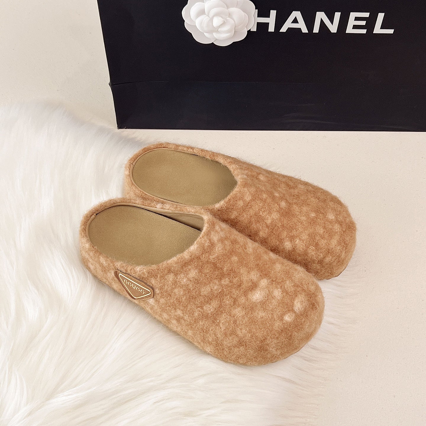 Damen Flauschige Filzclogs R&B