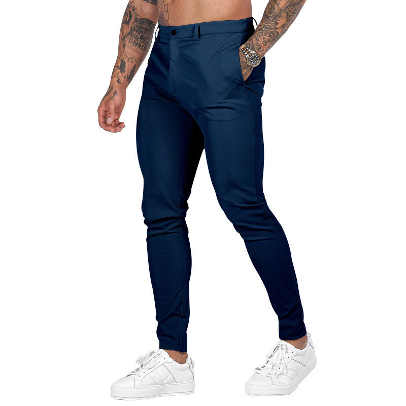 Herren Slim Fit Trousers aus elastischem Material mit seitlichen Taschen R&B