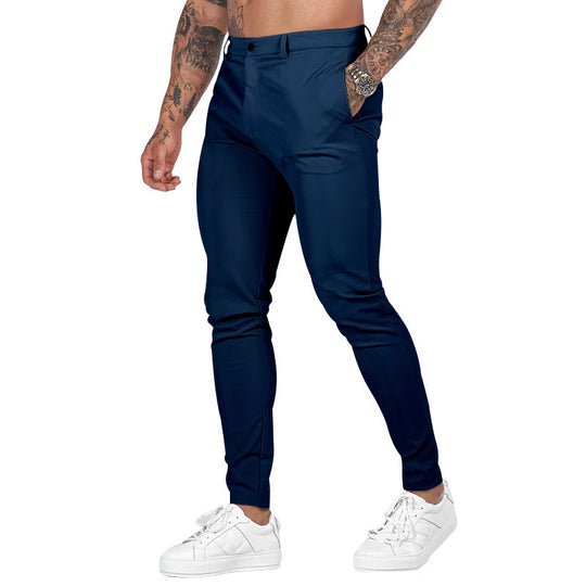 Herren Slim Fit Trousers aus elastischem Material mit seitlichen Taschen R&B