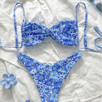 Damen Triangel-Bikini mit floralem Design R&B
