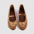 Damen Ballerinas mit dekorativem Blumenmuster und komfortablem Riemendesign R&B