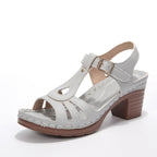 Damen Elegante Sandalen mit hochwertigen Schnallen und komfortablem Fußbett