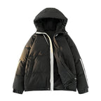 Damen urbane Pufferjacke mit Kapuze und elastischen Bündchen