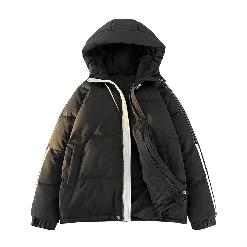 Damen urbane Pufferjacke mit Kapuze und elastischen Bündchen