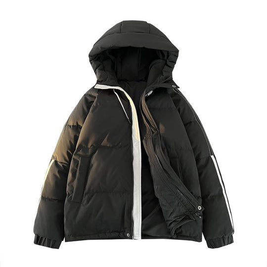 Damen urbane Pufferjacke mit Kapuze und elastischen Bündchen R&B