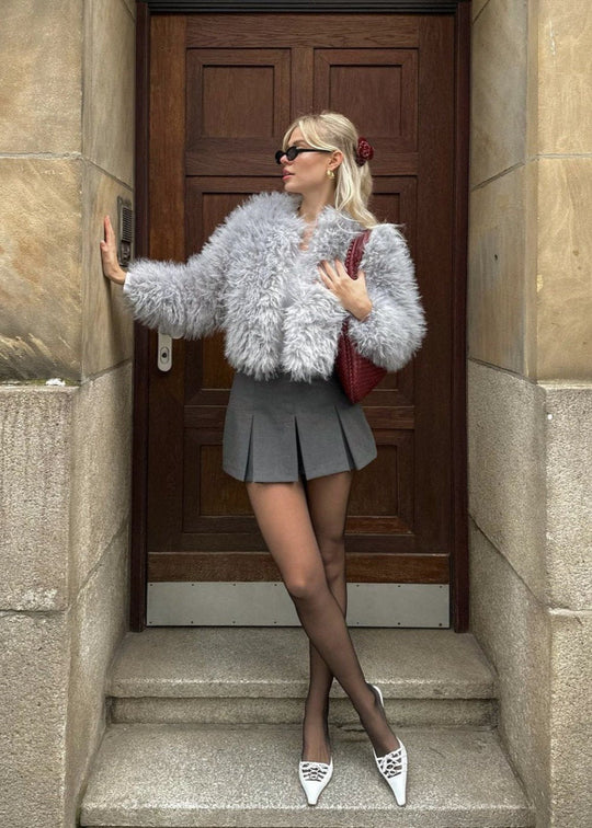 R&B | Plüsch-Faux-Fur-Jacke