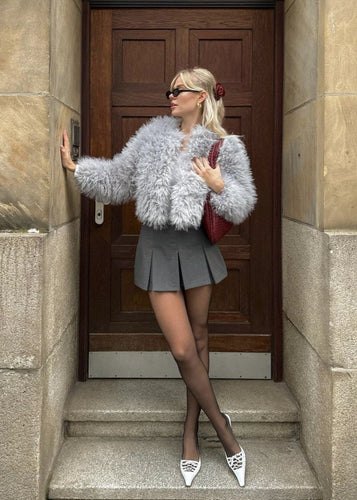 R&B | Plüsch-Faux-Fur-Jacke