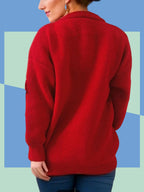Damen Weihnachts-Pullover mit 3D-Elementen und festlichen Applikationen R&B
