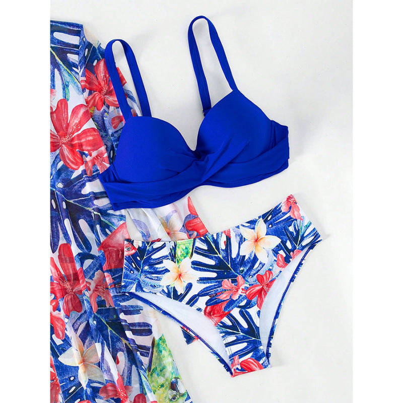 Damen Bikini-Set mit innovativem Design und floralem Print R&B