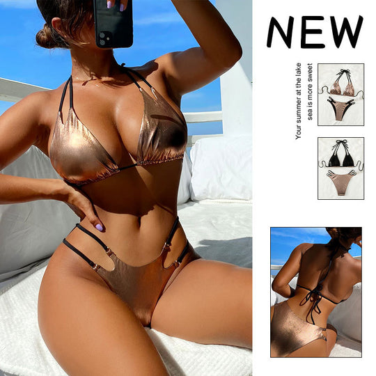 Damen Triangel-Bikini mit eleganten Schnürdetails R&B