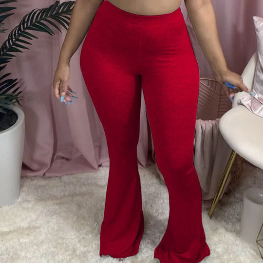 Damen Hochbundige Bootcut-Leggings aus weichem Jersey R&B