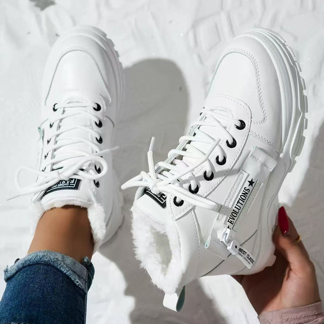 Damen gefütterte High-Top Sneakers mit rutschfester Sohle und modischem Design R&B