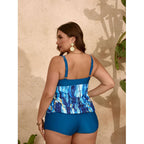 Damen Tankini-Set mit modischem Oberteil und figurbetonendem Design R&B