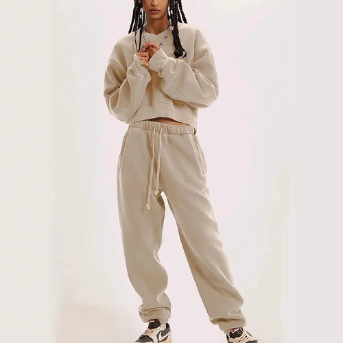 Damen lässiges Sweatshirt mit weiten Ärmeln und entspannter Passform R&B