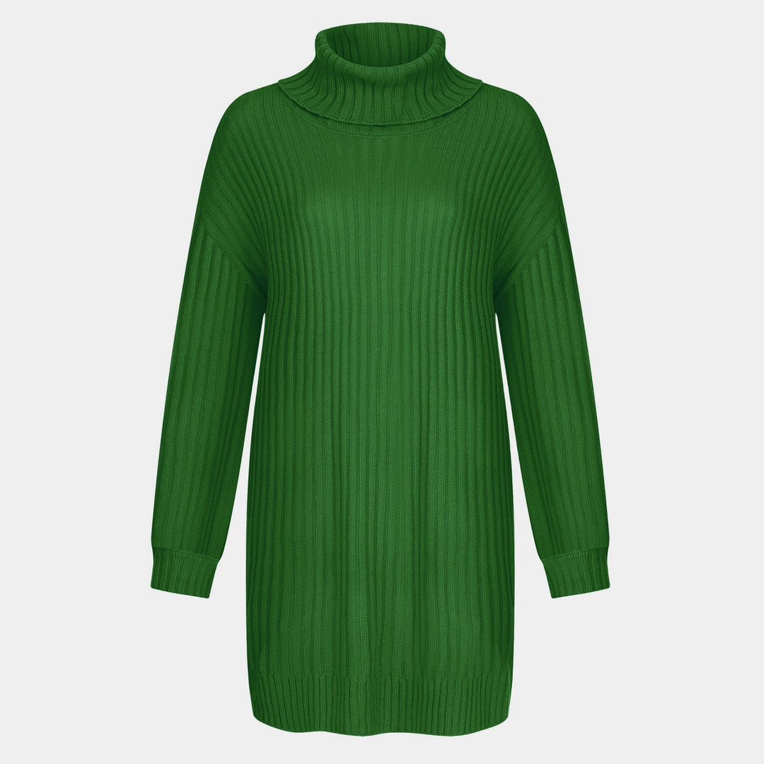 Damen Strickkleid mit hohem Kragen R&B