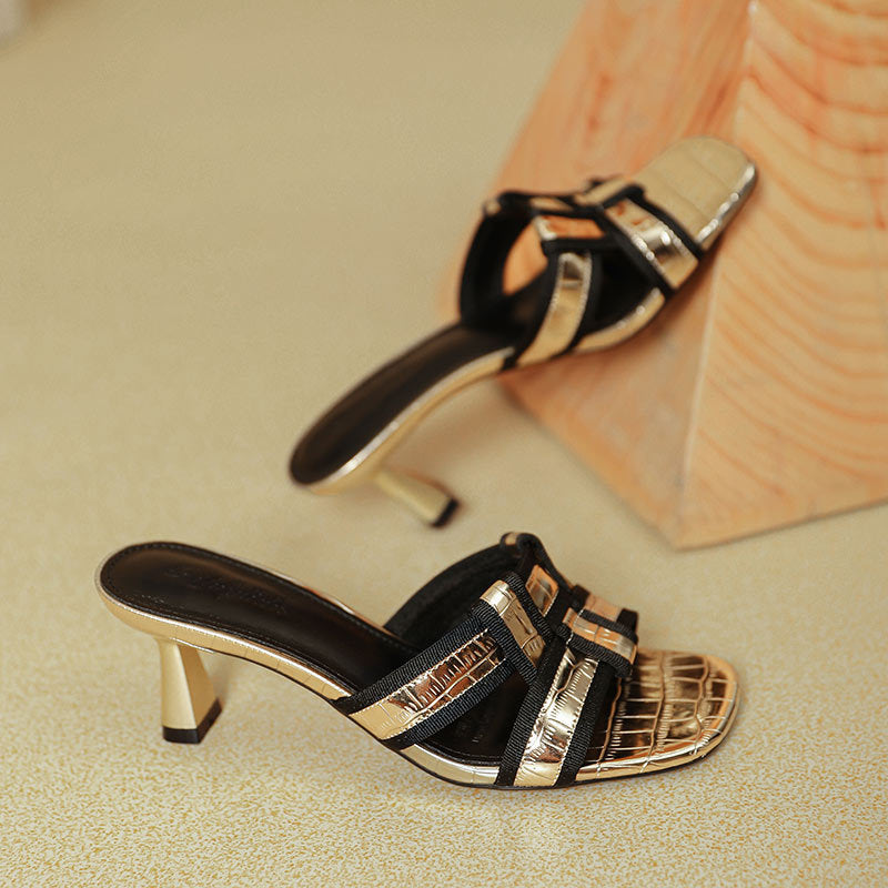 Damen Glamouröse Plateau-Sandalen mit elegantem Riemendesign
