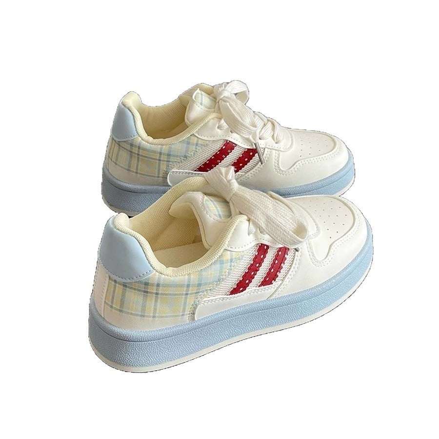 Damen Modischer Sneaker mit verspieltem Karomuster R&B