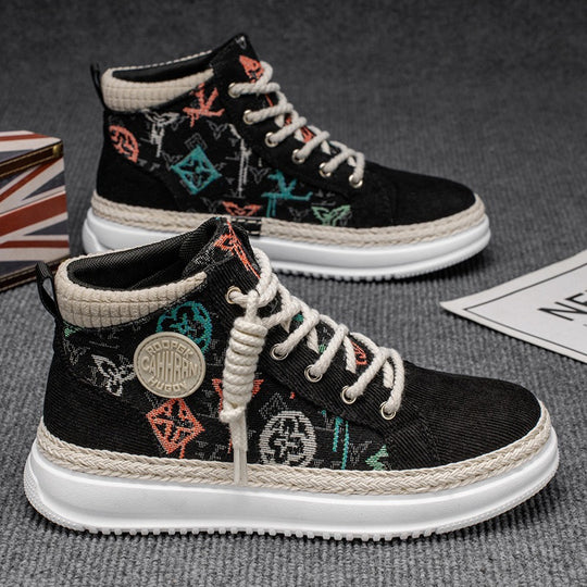 Damen Hohe Sneakers mit gesticktem Design und flexibler Sohle R&B