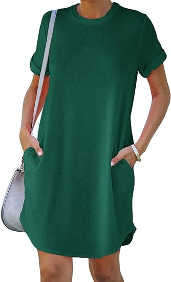Damen Casual Kleid mit praktischen Taschen R&B