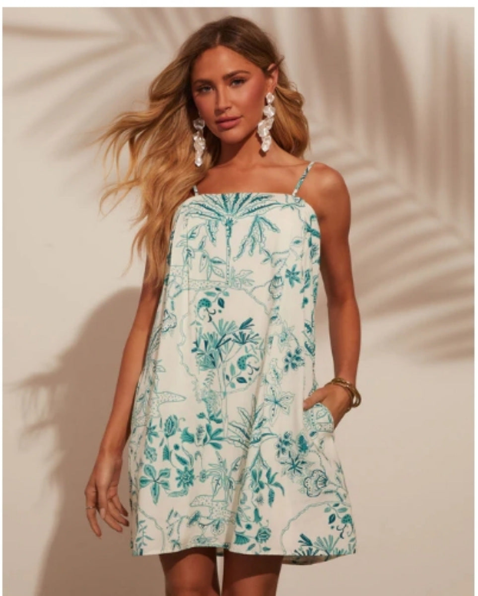 Damen Sommerkleid mit verführerischem floralem Design und praktischen Taschen R&B
