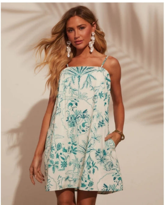 Damen Sommerkleid mit verführerischem floralem Design und praktischen Taschen R&B