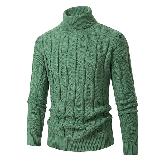 Herren Hochwertiger Rollkragenpullover mit Strukturmuster R&B