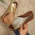 Damen Glänzende und elegante Sandalen