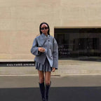 Damen Modische und elegante Kurzjacke mit innovativem Schnitt R&B