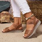 Damen Wedge-Sandalen mit verstellbarem Riemendesign und komfortabler Fußbettung R&B